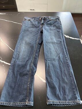 Seven7 Men's Straight Jeans in Dark Blue Wash